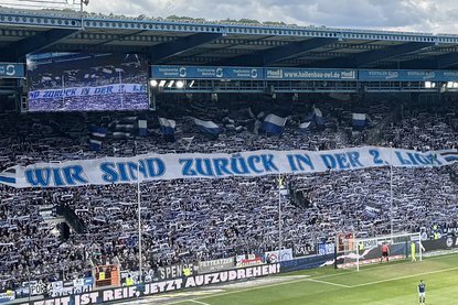 Fans von Arminia Bielefeld im Stadion